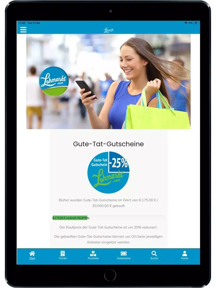 ภาพหน้าจอของ Lohmarkt iPad 