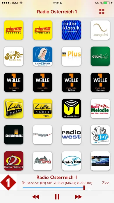 Capturas de pantalla de Radio Austria: Top Radios