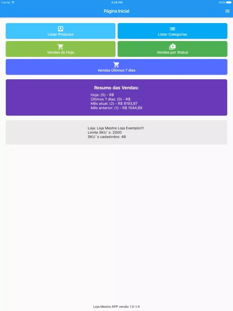 Capturas de pantalla de Loja Mestre Admin APP iPad 