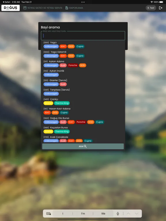Doğuş Otomotiv Lokasyon Analiz iPad  Screenshots