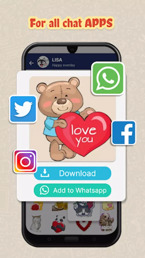 2025 HD sticker WAStickerApps应用截图