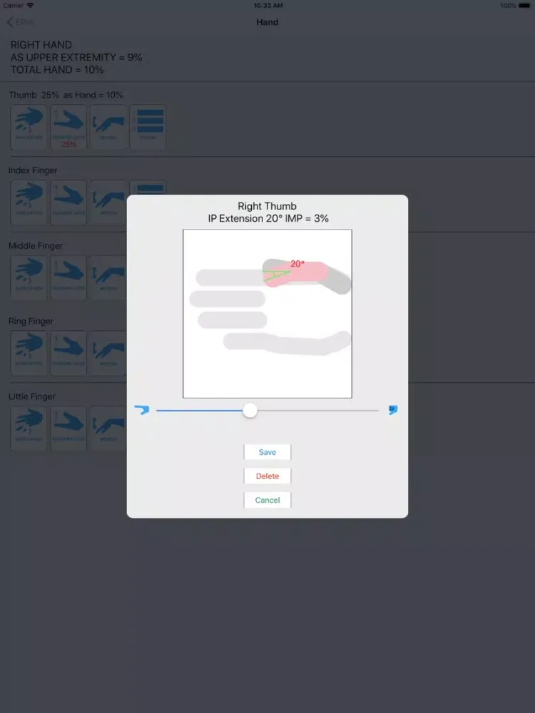 Impairment Calculator 4th ed. iPad  Screenshots