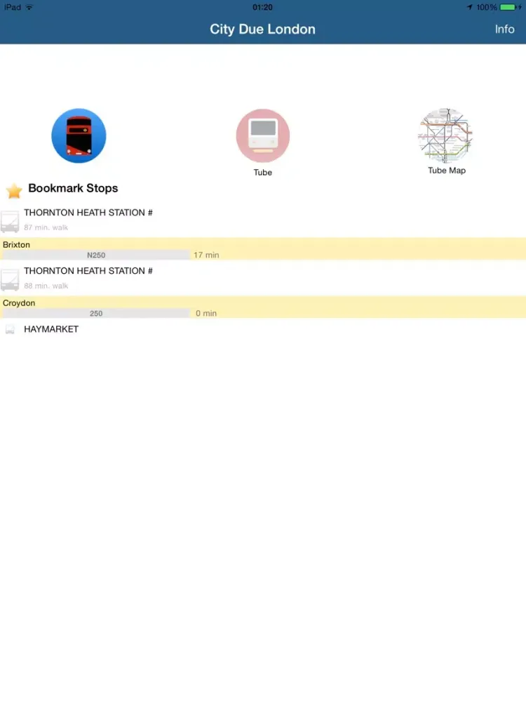 Ảnh chụp màn hình của London City Due - Maps, Bus, Stops, Status, Tube, locations and mapper iPad 