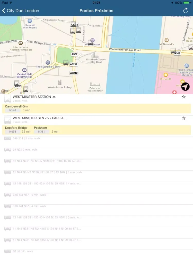 Ảnh chụp màn hình của London City Due - Maps, Bus, Stops, Status, Tube, locations and mapper iPad 