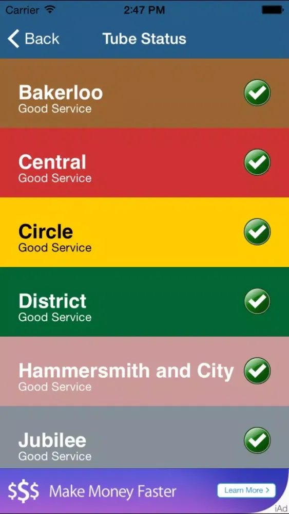 Ảnh chụp màn hình của London City Due - Maps, Bus, Stops, Status, Tube, locations and mapper
