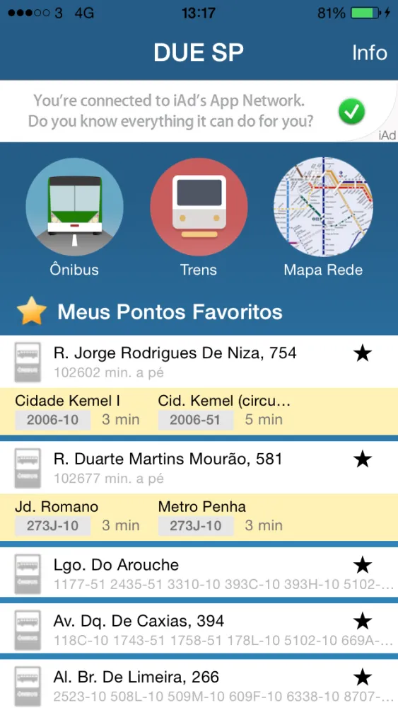 DUE Sao Paulo - Infomações CPTM, METRO e SPTRANS em tempo real Screenshots