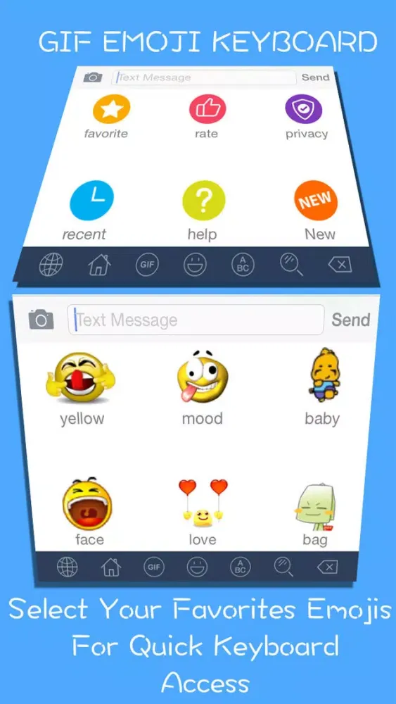 GIF Emoji Keyboard PRO - New 5000 + Animated 3D Emoticons Keyboard for iOS 8 & iOS 7 Ekran Görüntüleri