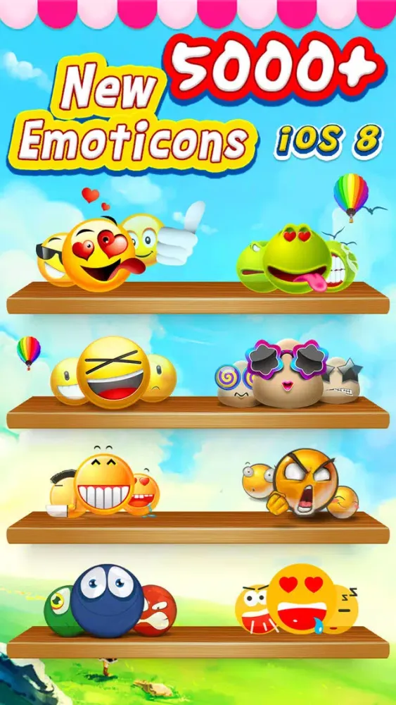 GIF Emoji Keyboard PRO - New 5000 + Animated 3D Emoticons Keyboard for iOS 8 & iOS 7 Ekran Görüntüleri