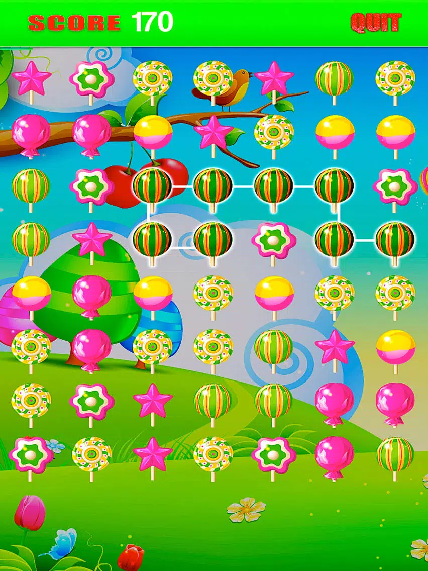 Ảnh chụp màn hình của Lollipop Hero Yum Blaster Line Maker Connect - Free HD Puzzle Game Draw Mania Sweet Candy Match Party Edition iPad 