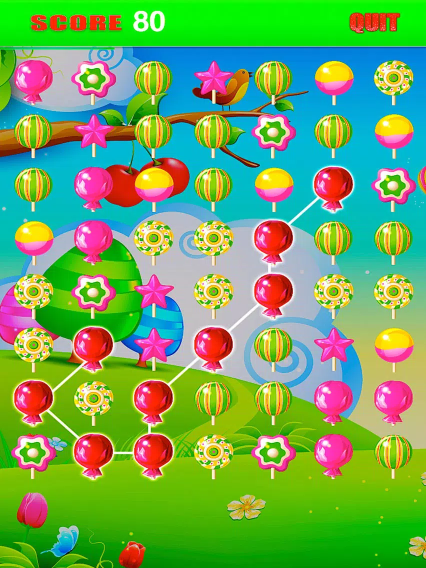 Ảnh chụp màn hình của Lollipop Hero Yum Blaster Line Maker Connect - Free HD Puzzle Game Draw Mania Sweet Candy Match Party Edition iPad 