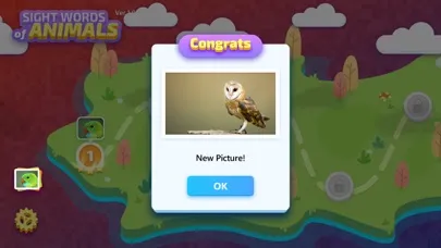 Capturas de tela do Sight Words of Animals