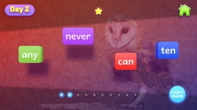 Capturas de tela do Sight Words of Animals