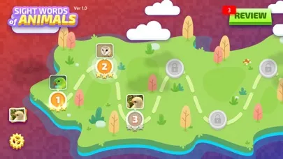 Capturas de tela do Sight Words of Animals