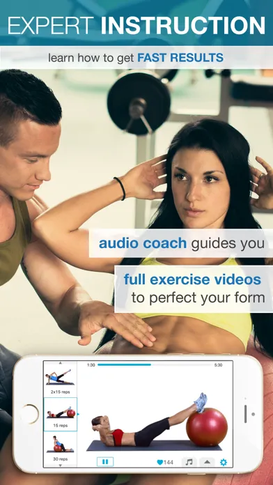 Capturas de tela do Easy Ab Workouts - Flatten and Tone Your Stomach and Back Fat