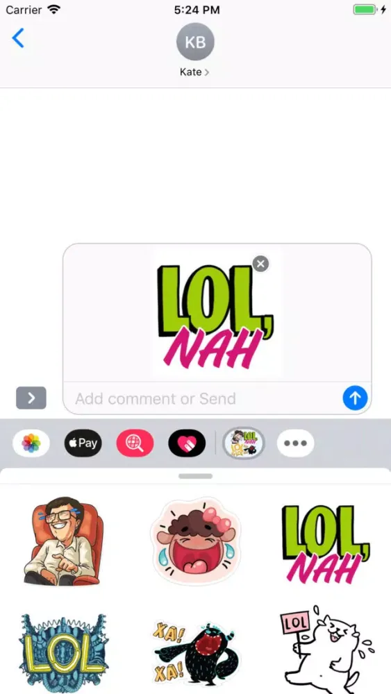 ภาพหน้าจอของ LOL Stickers