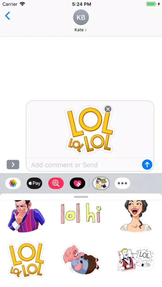 ภาพหน้าจอของ LOL Stickers