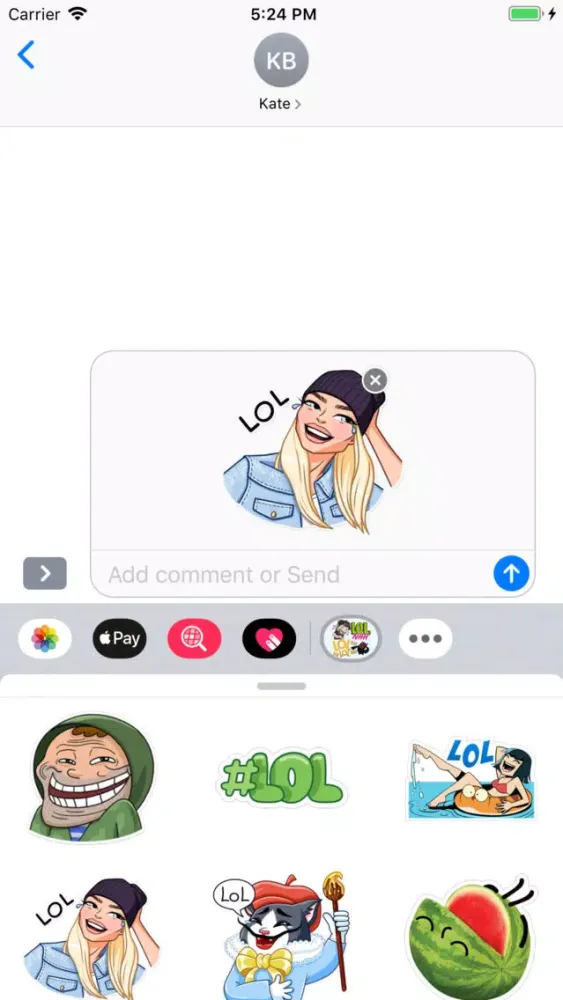 ภาพหน้าจอของ LOL Stickers