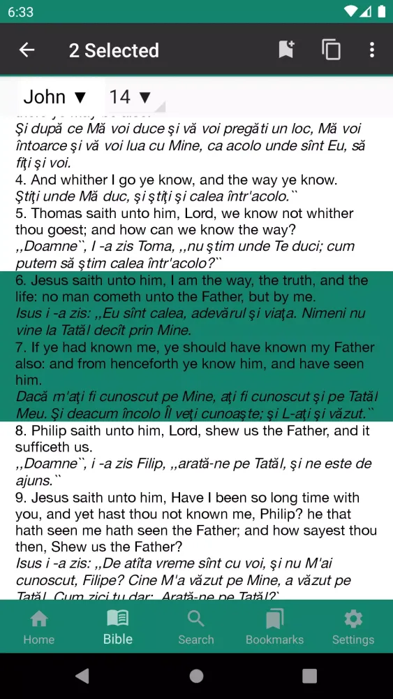 Captures d'écran de English - Romanian Bible