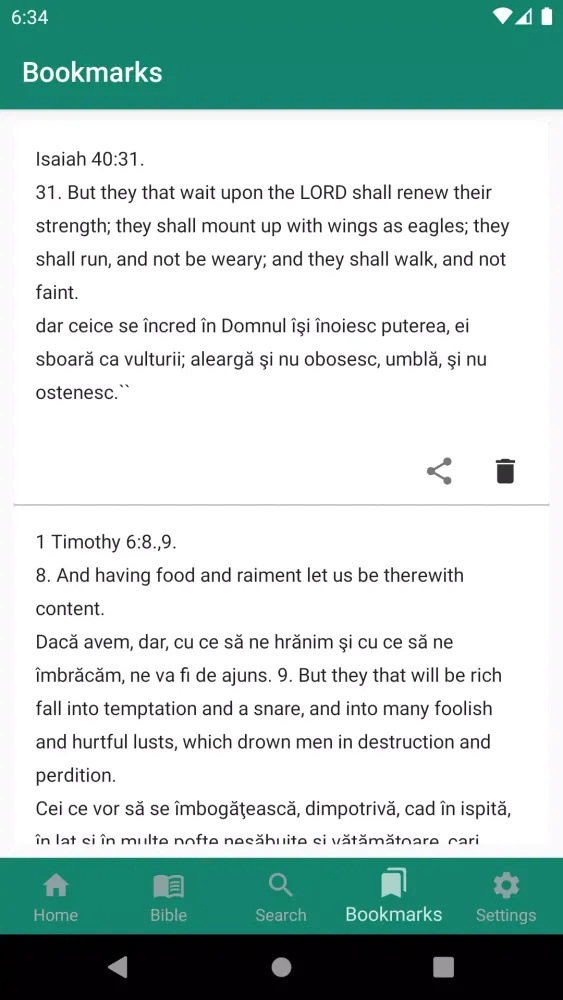 Captures d'écran de English - Romanian Bible