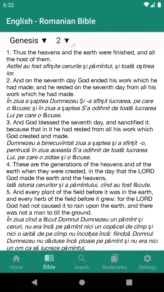 Captures d'écran de English - Romanian Bible