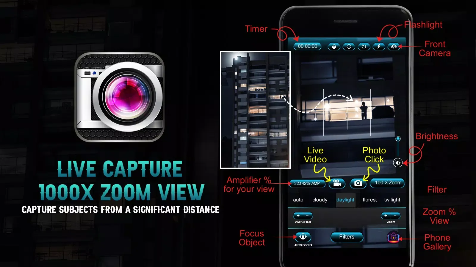 Ultra Zoom Camera 1000x Zoom Screenshots