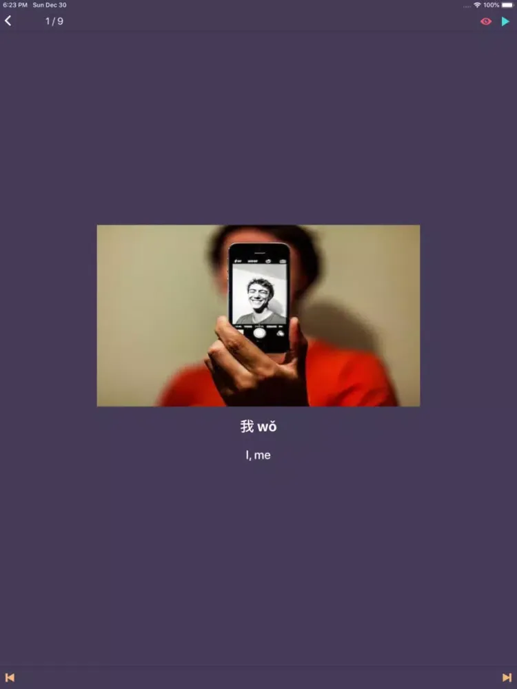 Tangkapan layar LonelyPix YCT 1 Word Master iPad 
