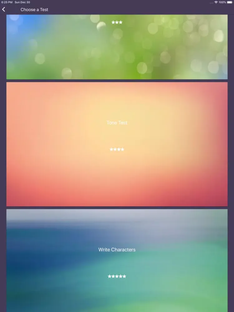 Tangkapan layar LonelyPix YCT 1 Word Master iPad 