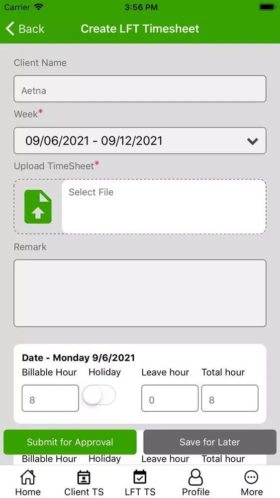 Long Finch Timesheet应用截图