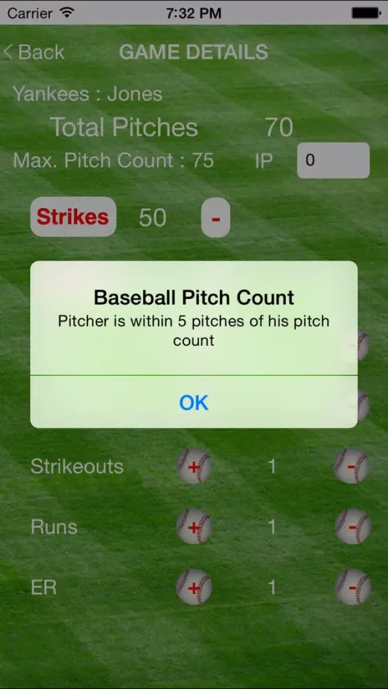 Capturas de tela do Pitch Counter Deluxe