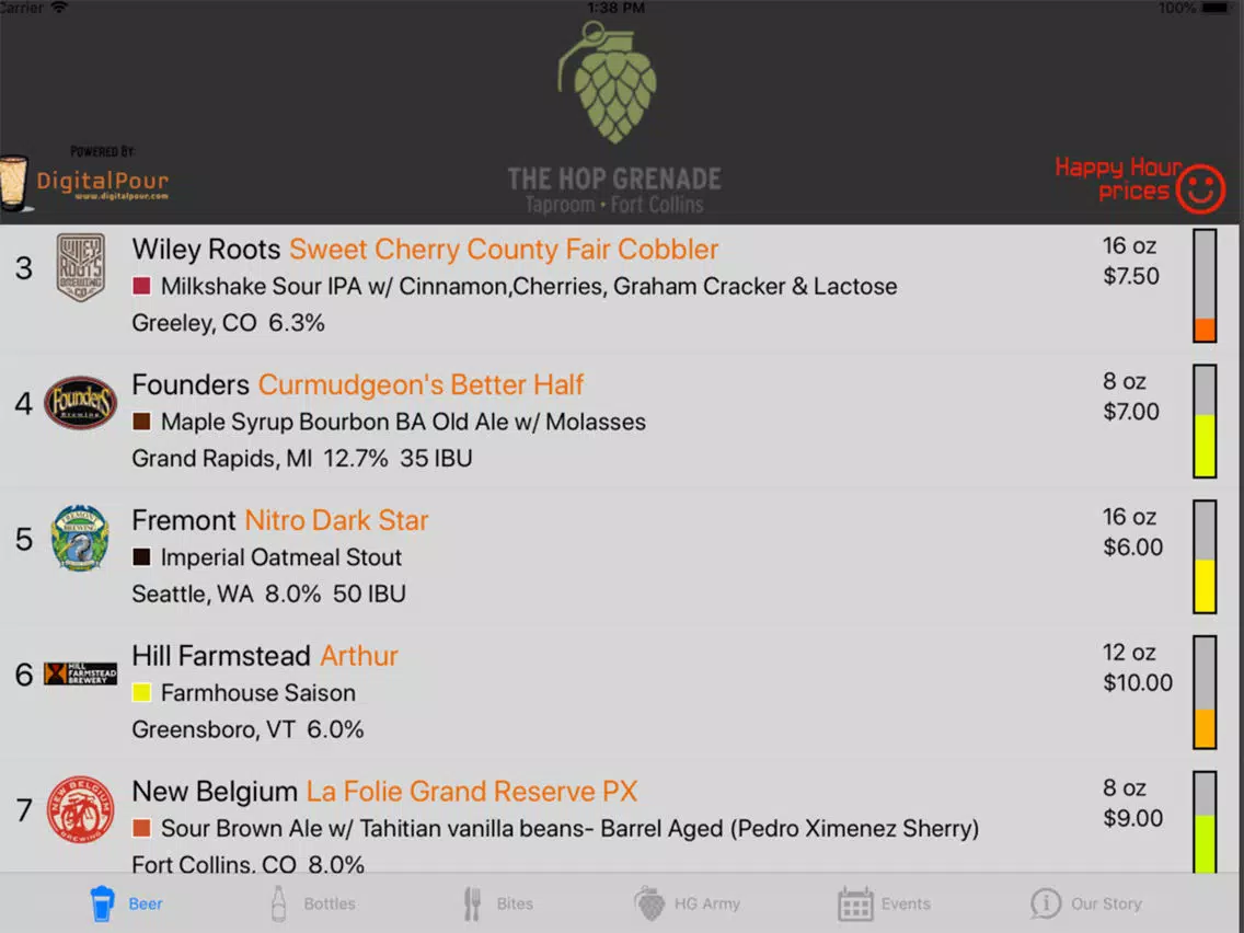 Capturas de pantalla de Hop G Taproom iPad 