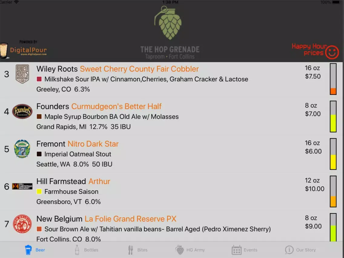 Hop G Taproom iPad 应用截图