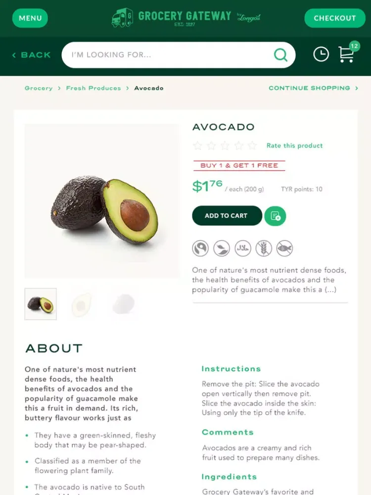 تصاویر Grocery Gateway iPad 