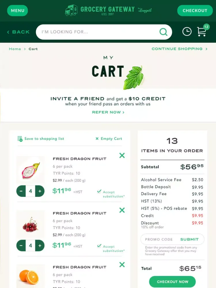 تصاویر Grocery Gateway iPad 
