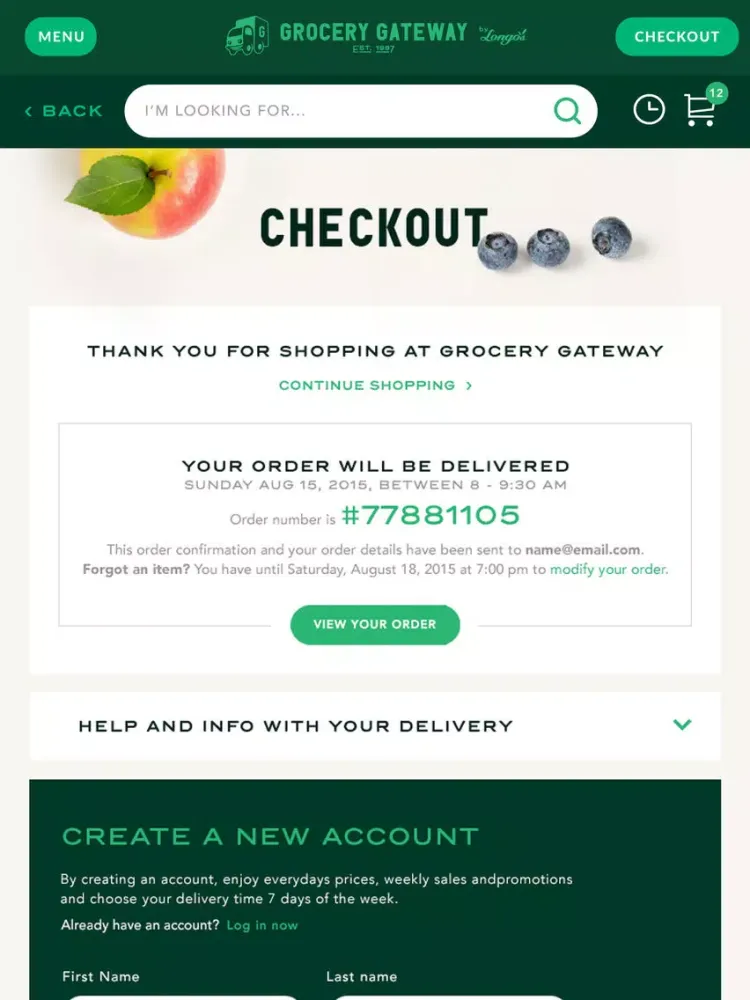 تصاویر Grocery Gateway iPad 