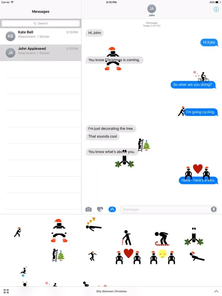 Ảnh chụp màn hình của Christmas Silly Stickmen iPad 