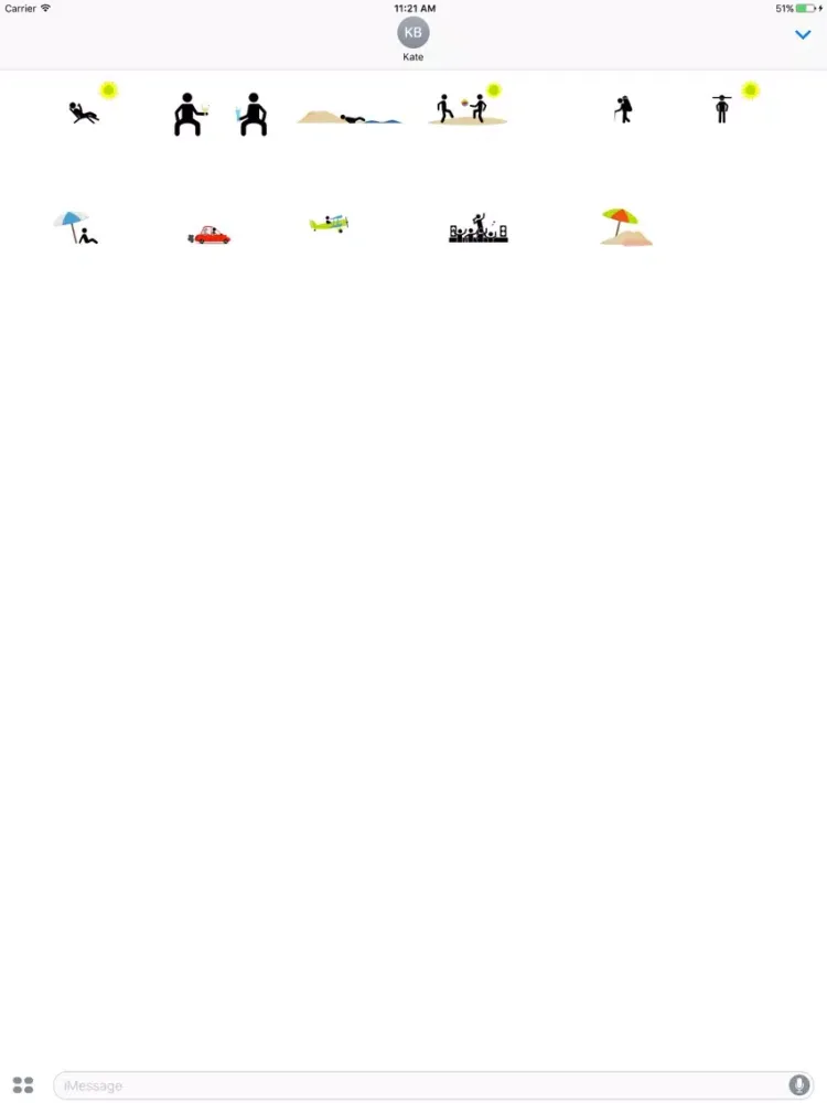 Tangkapan layar Animated Summer Silly Stickmen iPad 