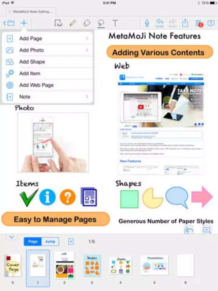 Awesome Notes - Inkflow Notebook, Annotate PDFs iPad  स्क्रीनशॉट