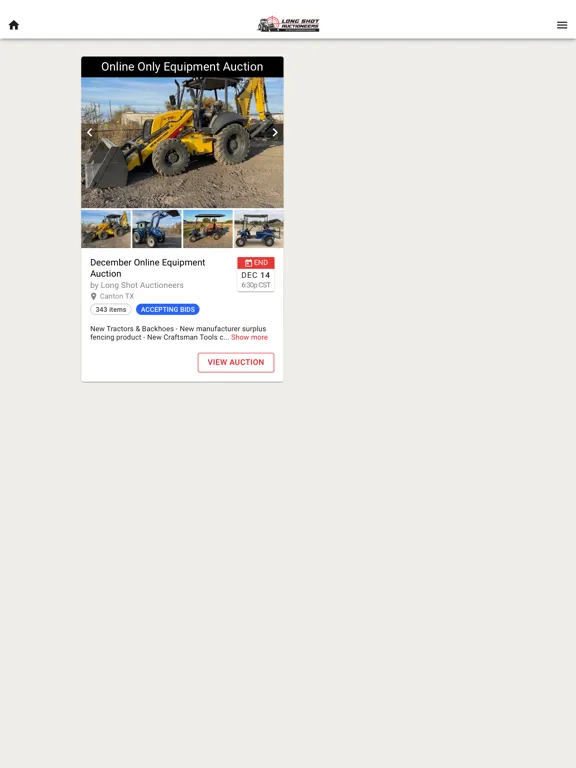 Screenshot di Long Shot Auctioneers iPad 