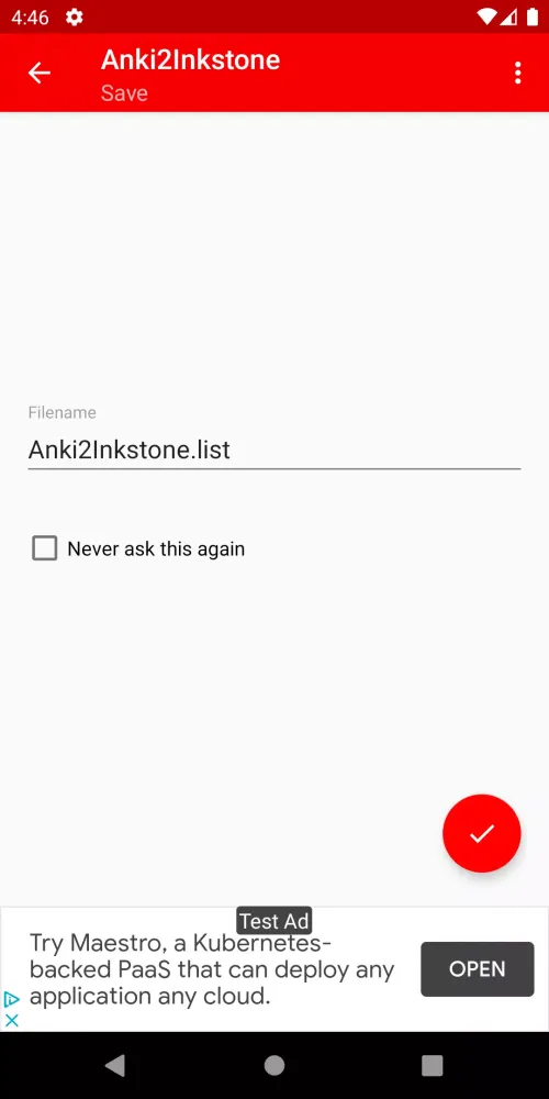 ภาพหน้าจอของ Anki2Inkstone