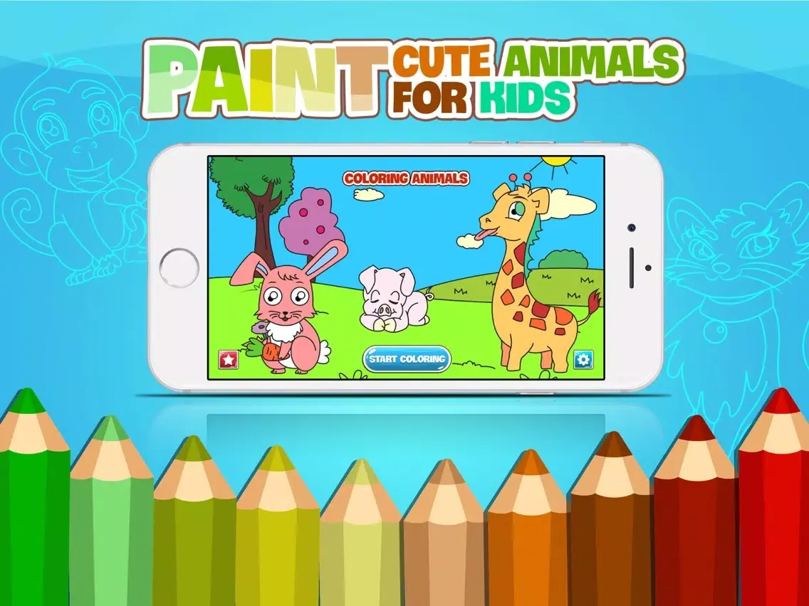 Capturas de pantalla de AniPaint - Coloring Animals with Sparks for Kids iPad 