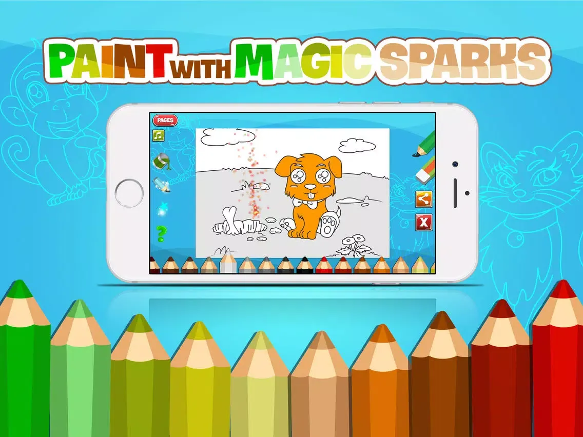 Capturas de pantalla de AniPaint - Coloring Animals with Sparks for Kids iPad 