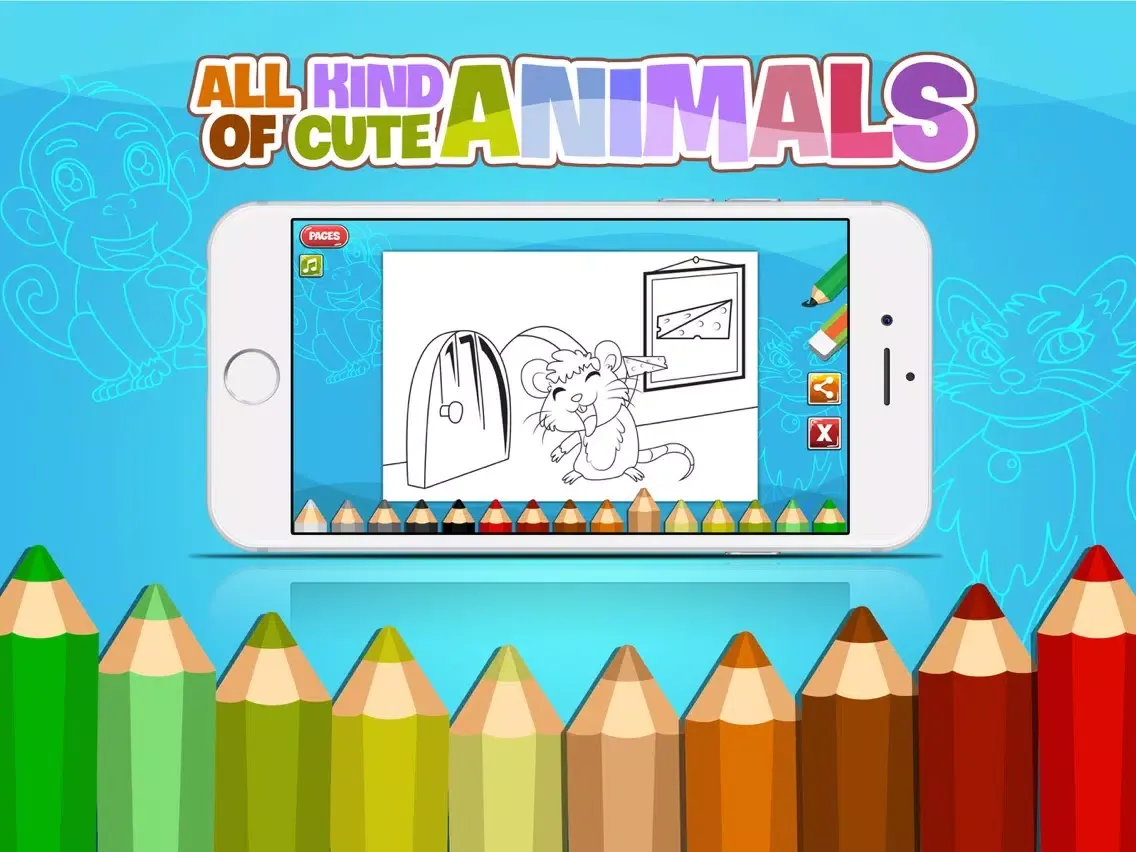 Capturas de pantalla de AniPaint - Coloring Animals with Sparks for Kids iPad 
