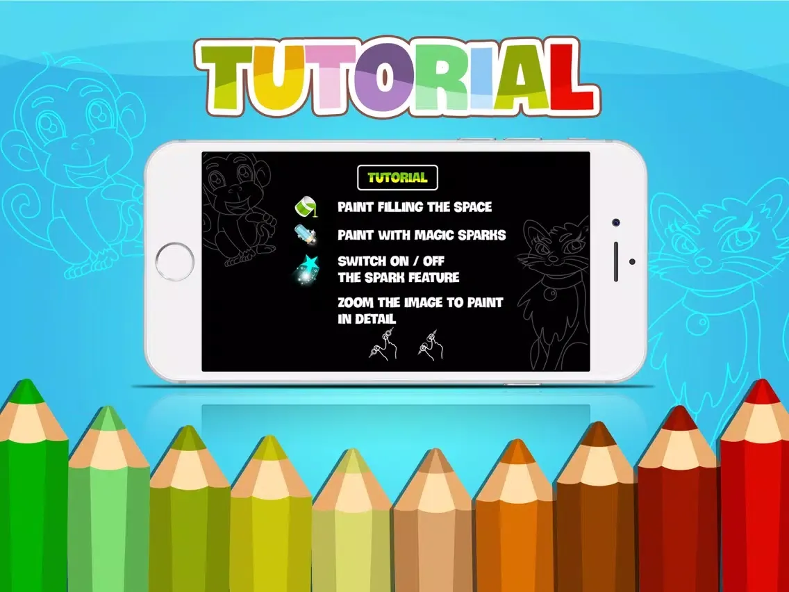 Capturas de pantalla de AniPaint - Coloring Animals with Sparks for Kids iPad 