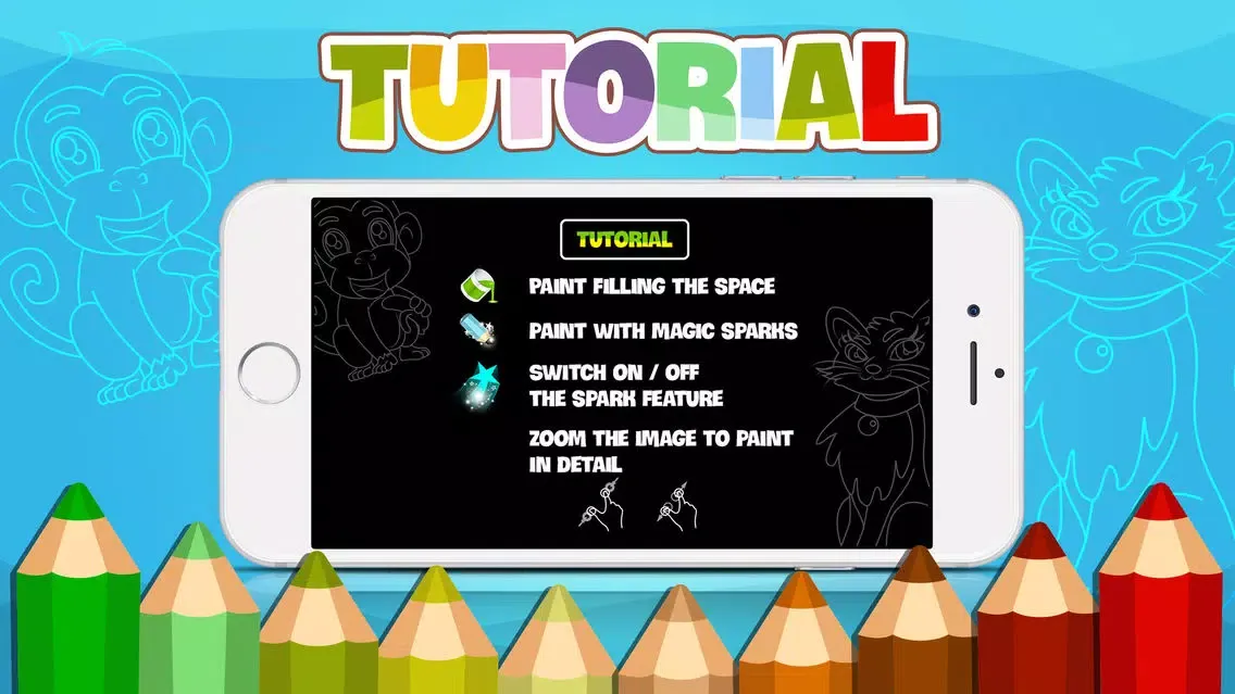Capturas de pantalla de AniPaint - Coloring Animals with Sparks for Kids