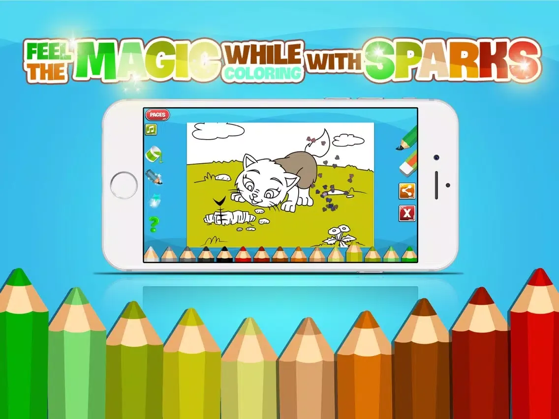 Capturas de pantalla de Creative Cute Cats for Coloring - Educational Coloring Book for Kids and Toddlers iPad 