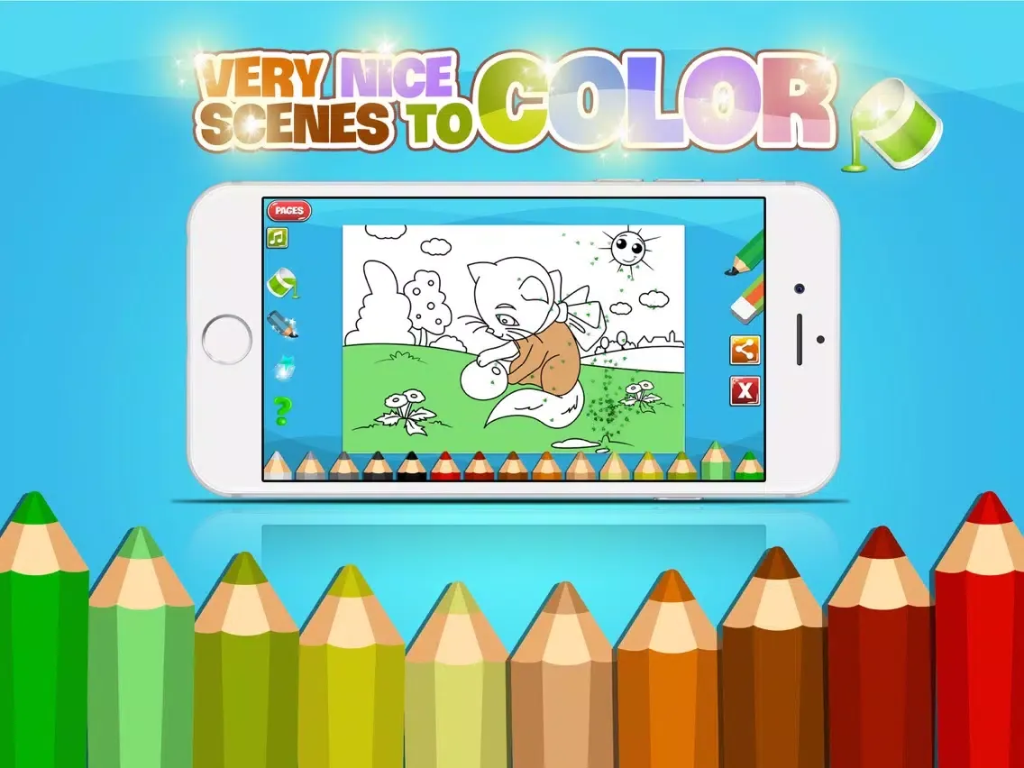Capturas de pantalla de Creative Cute Cats for Coloring - Educational Coloring Book for Kids and Toddlers iPad 