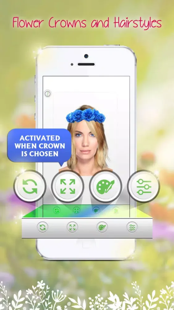 Flower Crowns and Hairstyles: Try on a New Look应用截图