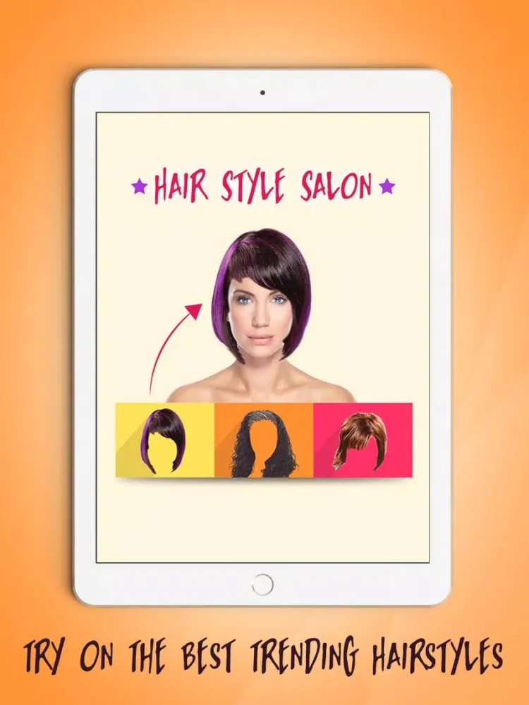Tangkapan layar Hair Style Salon - Try on Wigs iPad 