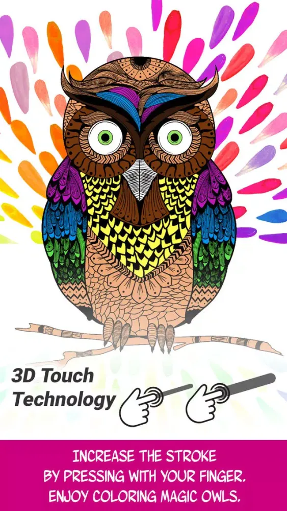 تصاویر Owl: Discover Magic Coloring Pages for Adults
