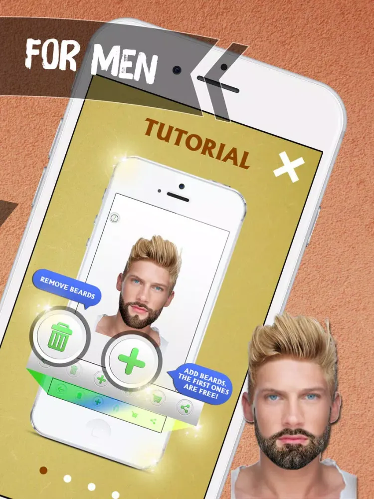Styles For Men: Mustaches, Beards and Hairstyles iPad 应用截图